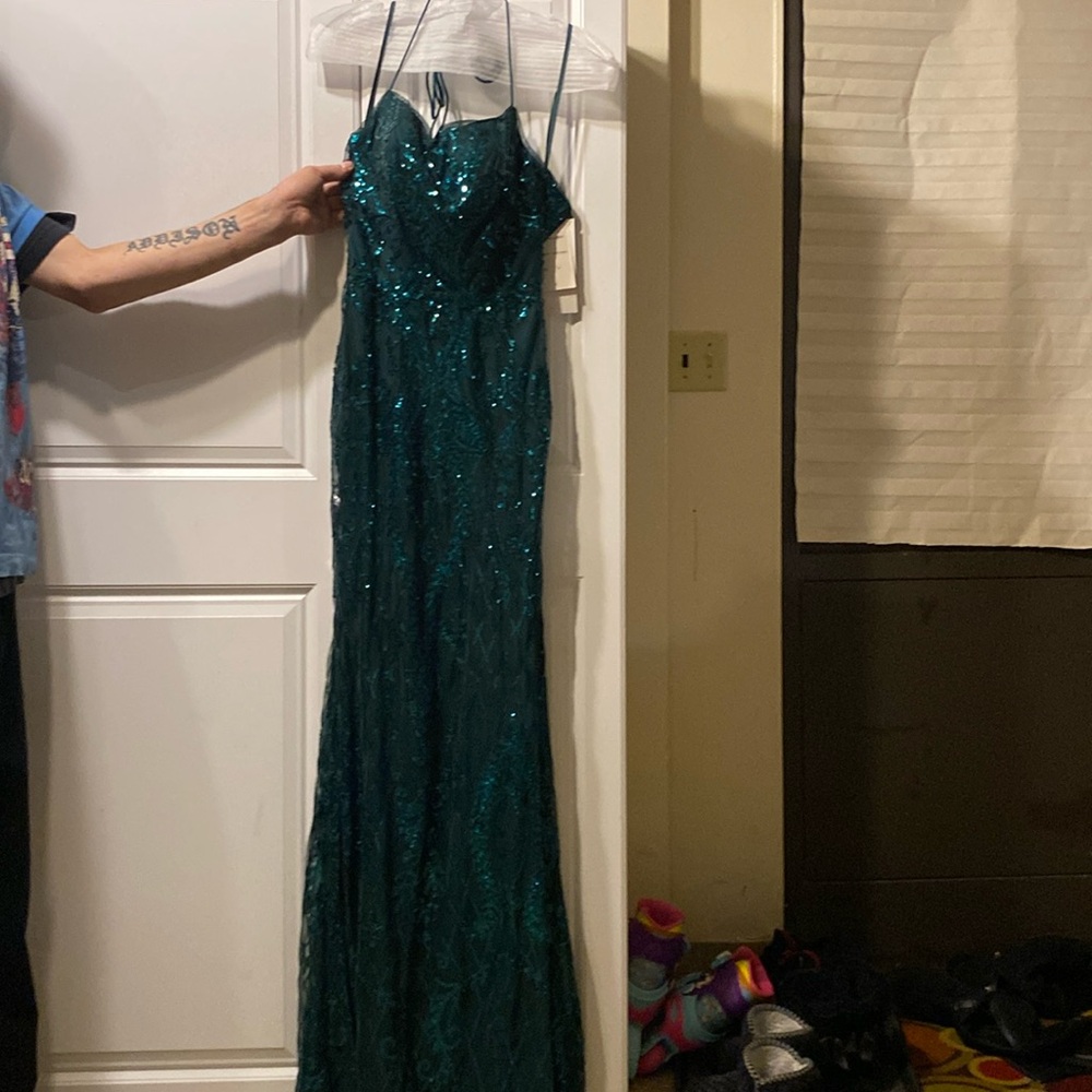 NWT forest green formal dress